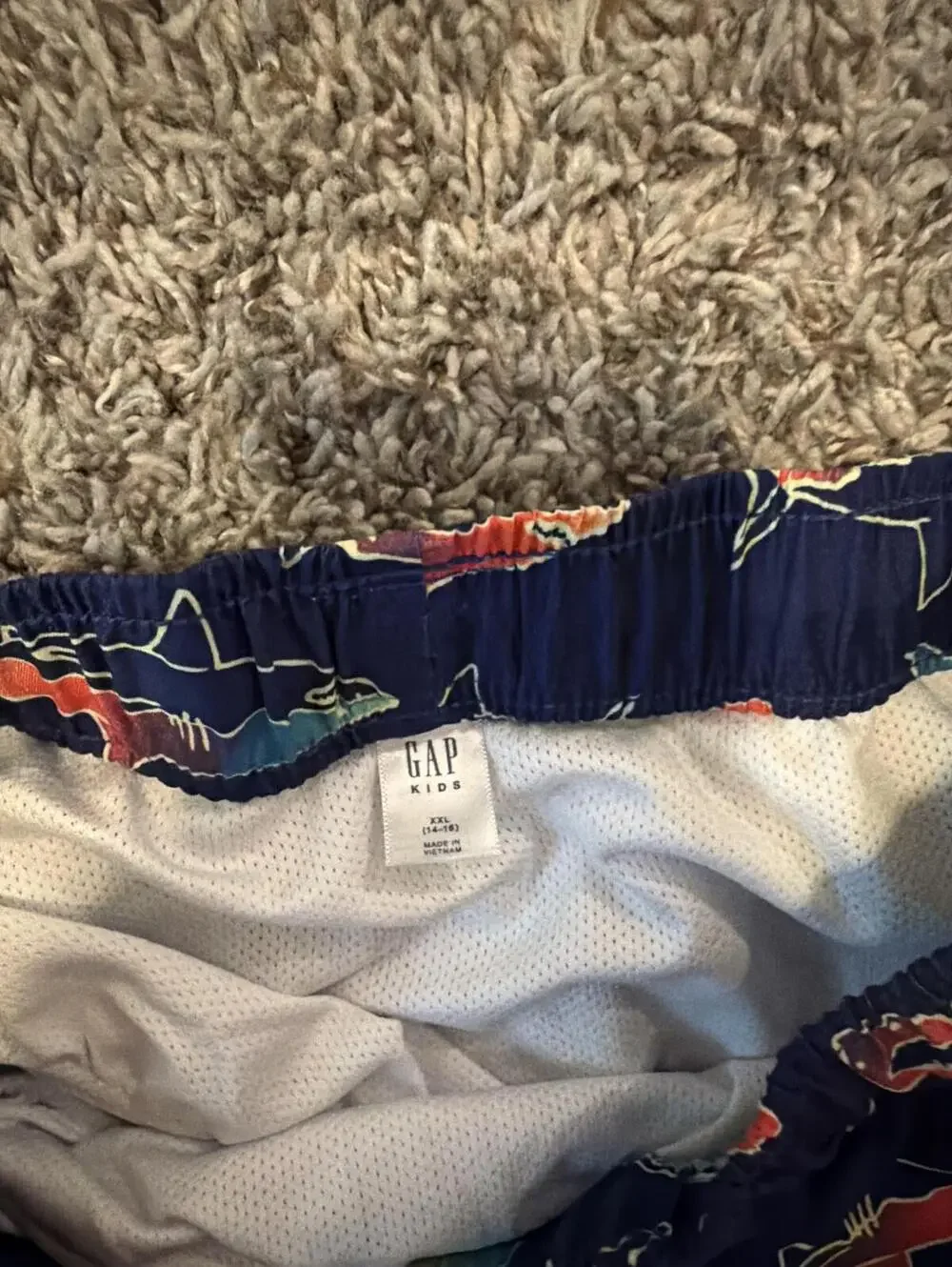 GAP Kids Swim Trunks Shark Print Size XXL
